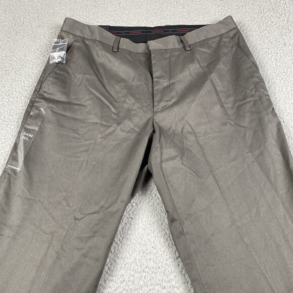 Express Producer Pants Men's 34x30 Gray New Flat Front Boot Cut - Picture 2 of 15
